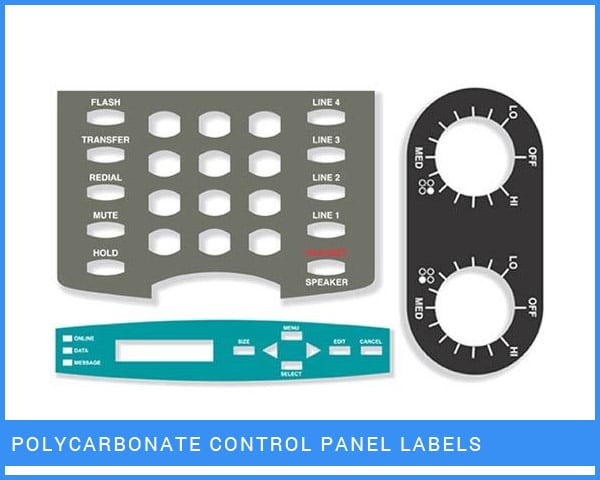 Polycarbonate Control Panel Labels